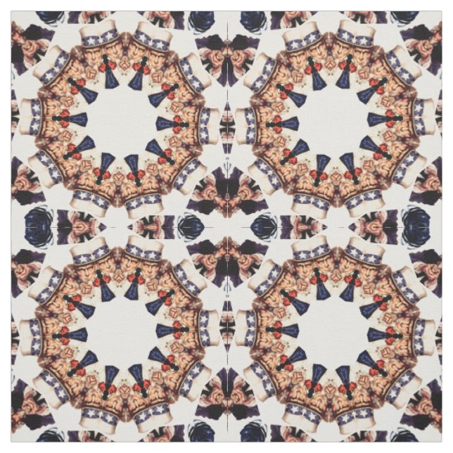 Tecido Tio Sam Apontando Dedo Kaleidoscópio (Modelo)