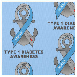 Tecido Tipo - 1 diabetes com a âncora da esperança