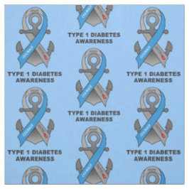 Tecido Tipo - 1 diabetes com a âncora da esperança