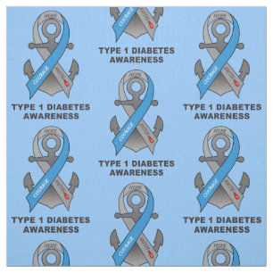 Tecido Tipo - 1 diabetes com a âncora da esperança