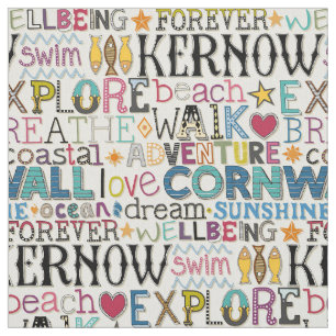 Tecido tipografia da cornwall