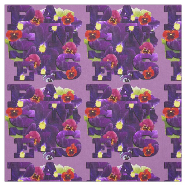 Tecido Tipografia de Pansy Roxo (Modelo)