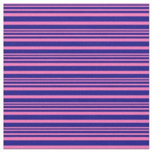 Tecido Tiras rosa-quente e azuis