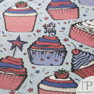 Tecido Toalha de Linho para Bolo de Aniversário de 4 de J