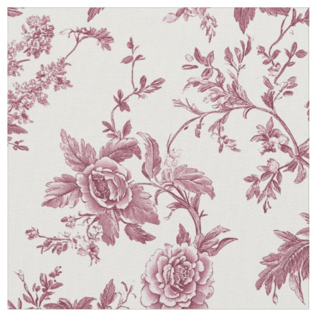 Tecido Toile Botânico Rosa Delicado (Detalhe)