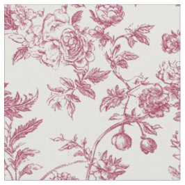 Tecido Toile Botânico Rosa Rosa