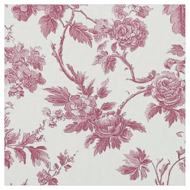 Tecido Toile de Galho Botânico Rosa (Detalhe)