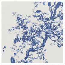 Toile de Galho Floral Azul Real