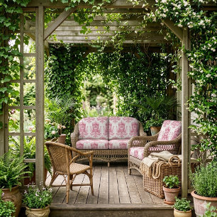 Tecido Toile de Jouy Francesa Rosa Carruagem de Luxo Vint