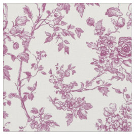 Tecido Toile de Videira Floral Magenta