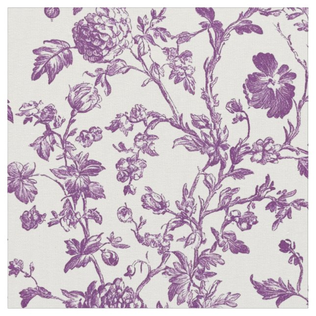Tecido Toile Floral Lilás Claro (Detalhe)