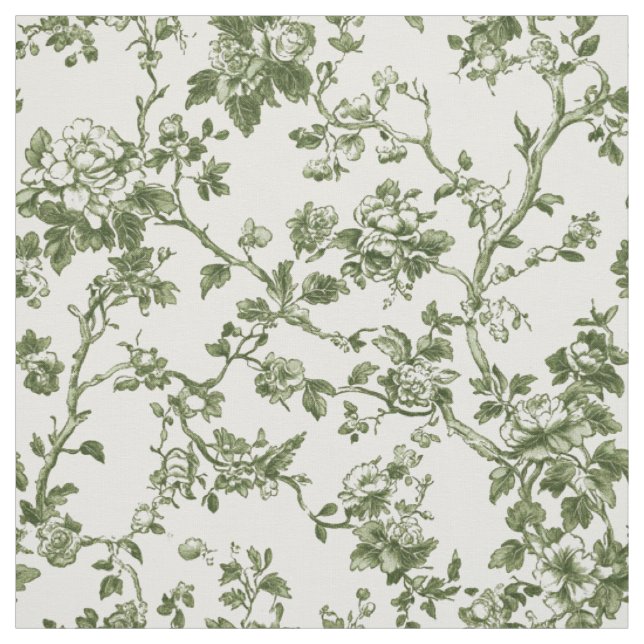 Tecido Toile Floral Verde Delicado (Modelo)