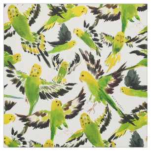 Tecido Tomadas Verdes DO WILD BUDGIES