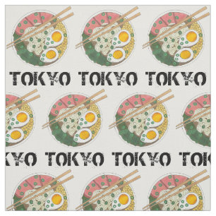 Tecido Tóquio Japão - Comida japonesa - Sopa de macarrão