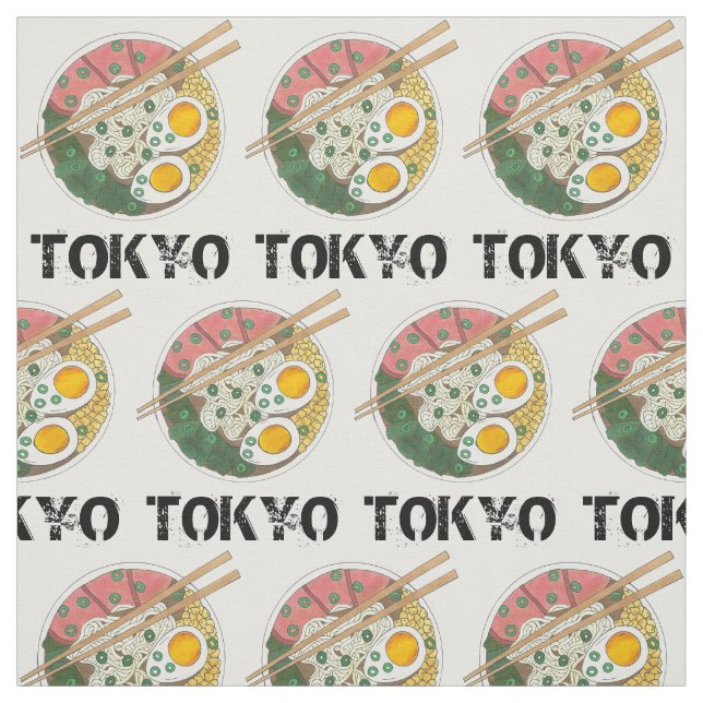 Tecido Tóquio Japão - Comida japonesa - Sopa de macarrão (Modelo)