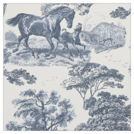 Tecido Torre Elegante Vintage Dusty Blue Horse