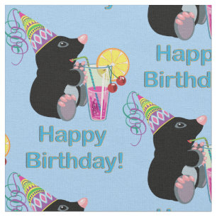 Tecido toupeira. Feliz aniversário!