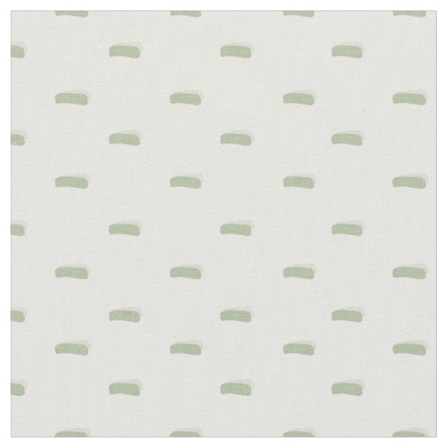 Tecido Traços Minimalistas Verde Salvia em Branco (Detalhe)