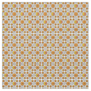 Tecido Tradicional letão - símbolo SUN - padrão geomé