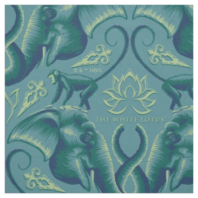 Tecido Tranquil Safari Tapeçaria - O Lotus Branco (Modelo)