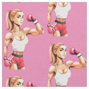Tecido Treinadora Feminina de Boxe Thunder_Cove
