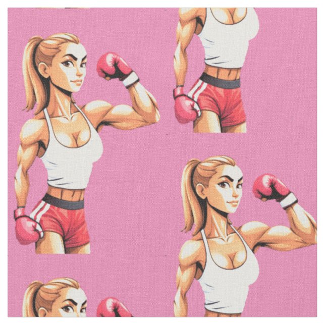 Tecido Treinadora Feminina de Boxe Thunder_Cove  (Detalhe)
