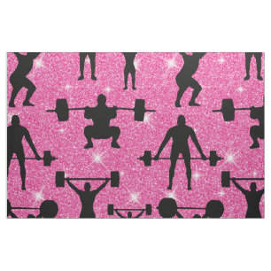 Tecido Treino de Fitness Academia Esporte Brilho Rosa