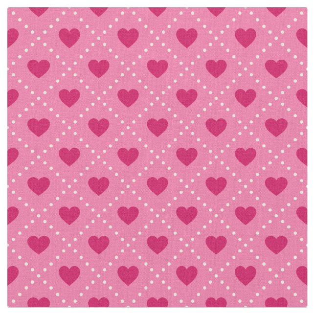 Tecido Treliça de Coração Rosa (Detalhe)