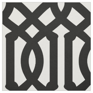 Tecido Trellis Preta e Branca Grande Escala