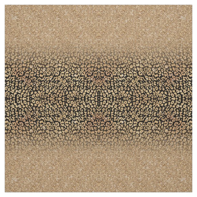 Tecido Trendy Black Glitter Leopard Dourado (Modelo)