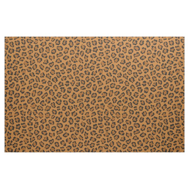 Tecido Trendy Leopard Animal Print Black Orange (Fat Quarter)