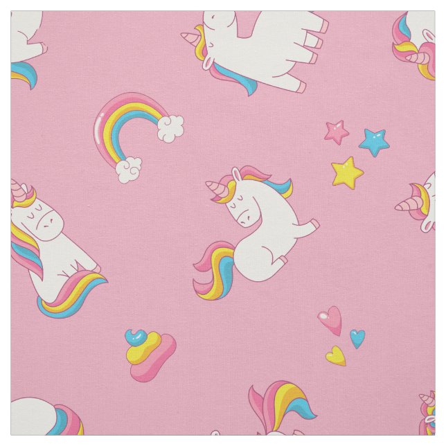 Tecido TRENDY Magical Unicorn Pastel cor rosa (Modelo)
