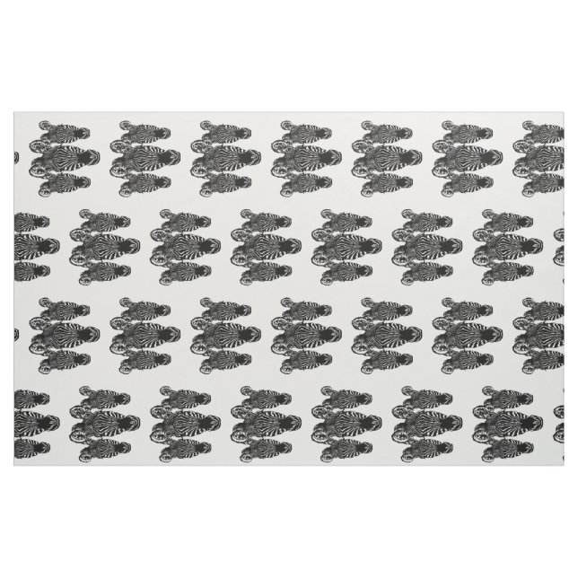 Tecido Trendy Zebra Herd na Impressão Zebra (Fat Quarter)