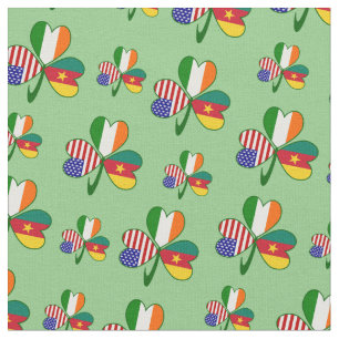 Tecido Trevo Camaronês Irlandês Americano