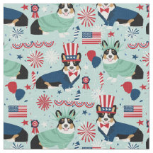 tri corgi dog usa patriótico