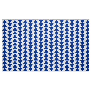Tecido Triângulos de tinta - Marinho azul em branco