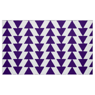 Tecido Triângulos de tinta - Profundo roxo em branco