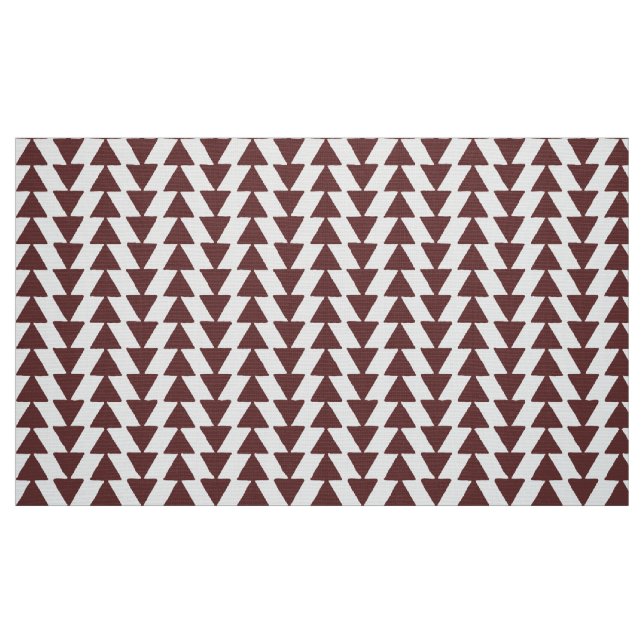 Tecido Triângulos Escuros - Castanho Escuro em Branco (Fat Quarter)