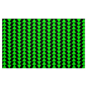Tecido Triângulos Retos - Verde em Preto