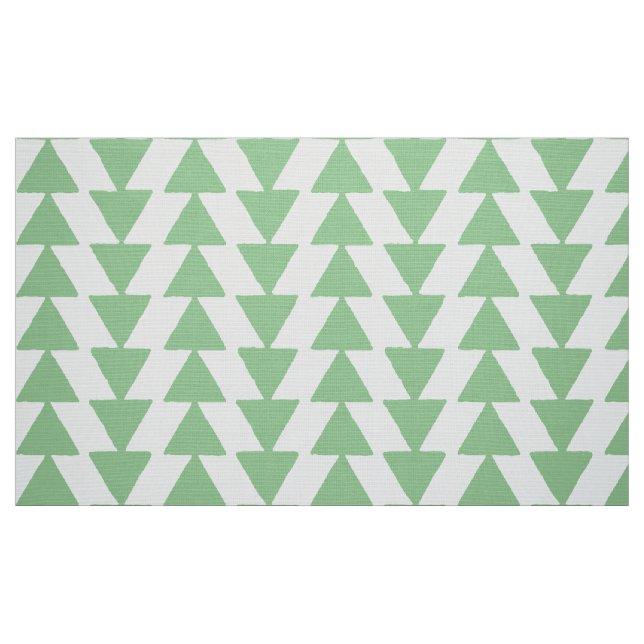 Tecido Triângulos Visuais - Verde Esmaecido em Branco (Fat Quarter)