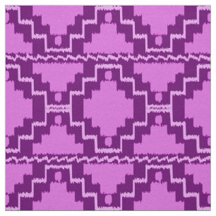 Tecido Tribal asteca de Ikat - roxo e violeta Amethyst