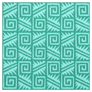 Tecido Tribal asteca de Ikat - turquesa e Aqua
