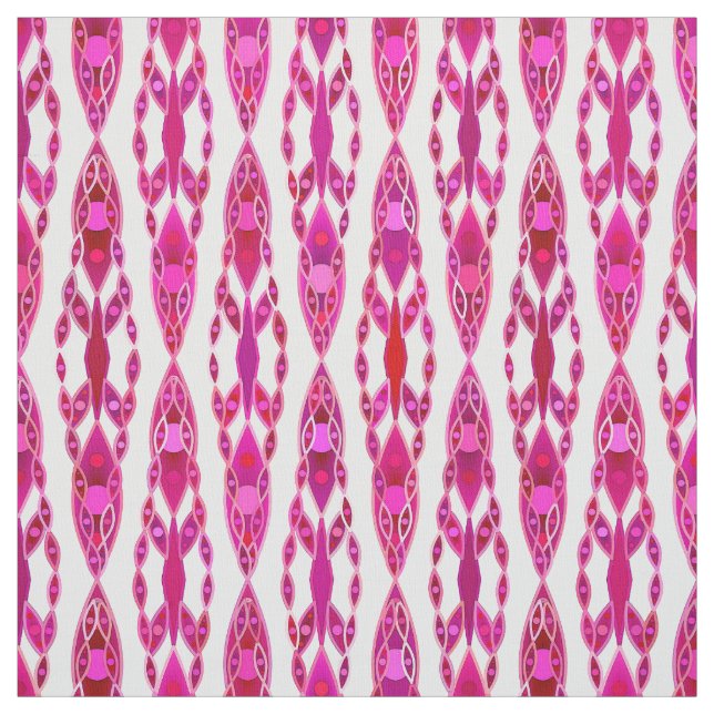 Tecido Tribal Batik - Burqundy e Fuchsia Rosa (Modelo)