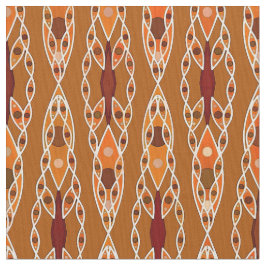 Tecido Tribal Batik - Ferrugem, Terracotta e Beige