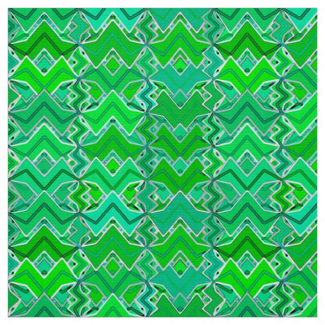 Tecido Tribal Batik Impressão, Jade Green e Verde limão (Modelo)