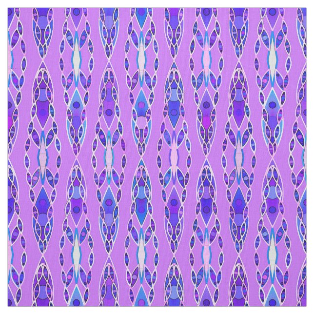 Tecido Tribal Batik - Lavanda, Azul e Violeta (Modelo)