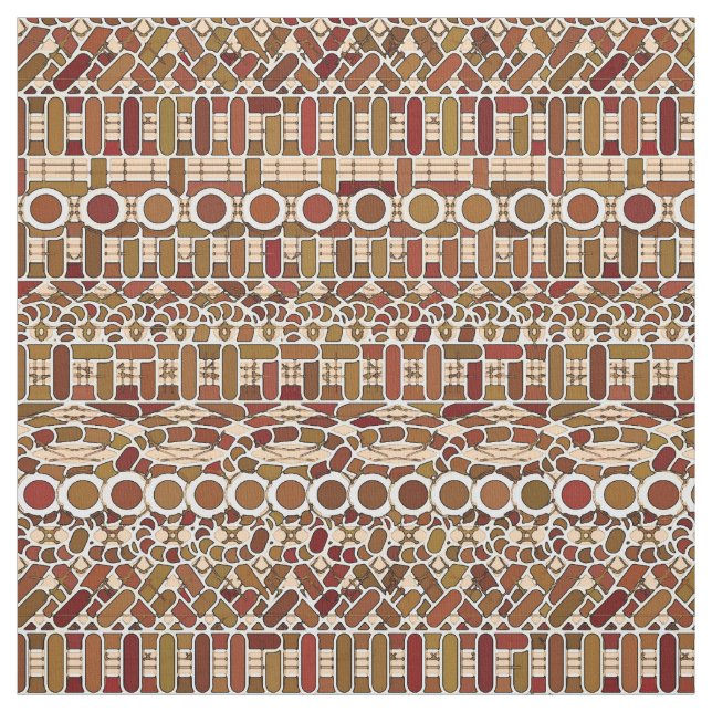 Tecido Tribal Batik - neutrais de tons de terra (Modelo)