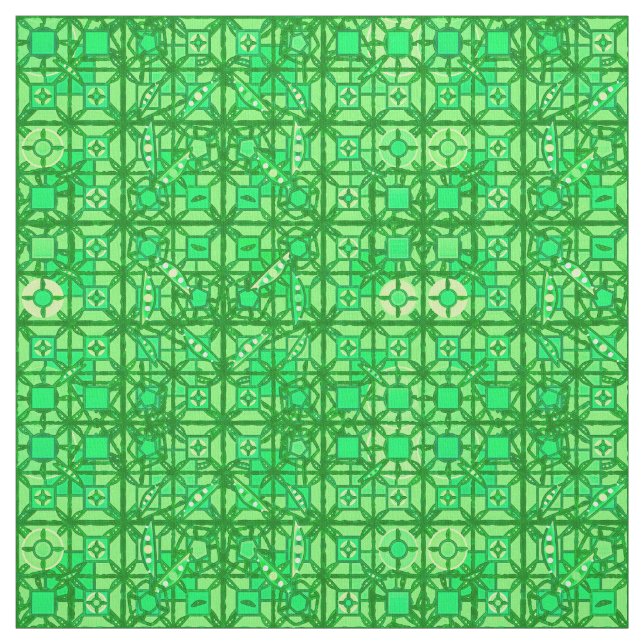 Tecido Tribal Batik - tons de verde esmeralda (Modelo)