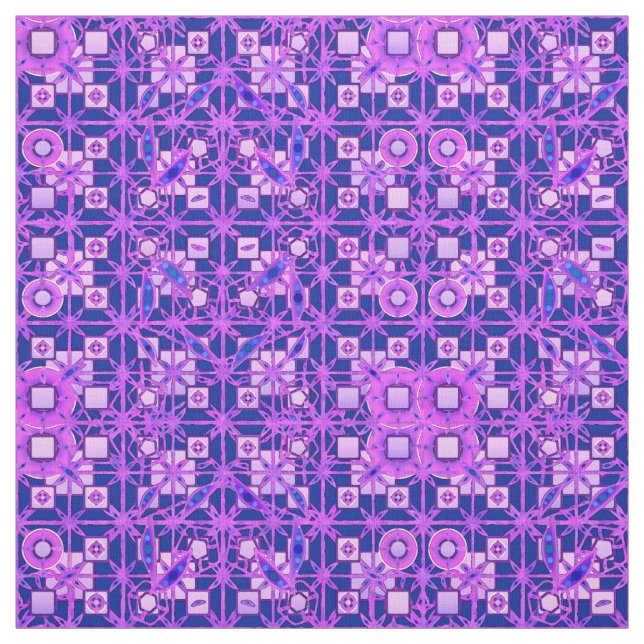 Tecido Tribal Batik - tons roxos (Modelo)
