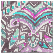 Tecido tribal da aguarela bárbara de Boho da pena